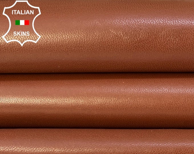 BURNT SIENNA BROWN Thick Soft Italian Lambskin Lamb Sheep leather hide hides skin skins 5+sqf 1.1mm #B8337