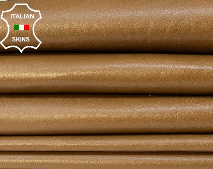 CAMEL BROWN Italian Lambskin Sheep Leather hide hides skin skins 4sqf 0.9mm #B9614