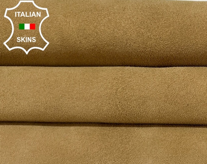 LIGHT SAND BROWN Suede Soft Italian Goatskin Goat leather hide hides skin skins 4+sqf 0.9mm #B6874