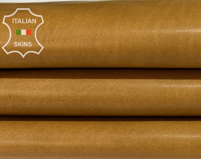 NATURAL TAN Vegetable Tanned Soft Italian Lambskin Lamb Sheep Leather hide hides skin skins 8sqf 0.8mm #B7193