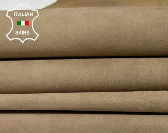 WALNUT BEIGE SUEDE soft Italian Goatskin Goat Leather hide hides skin skins 2-3sqf 0.8mm #A9644