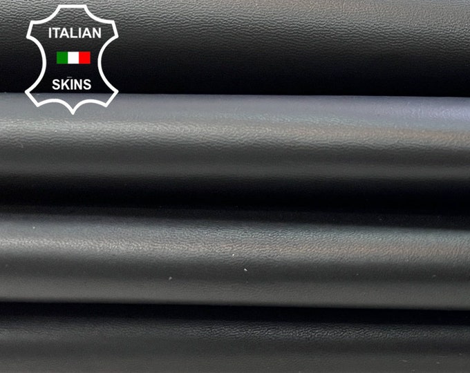 BLACK Italian Goatskin Goat leather pack 2 hides skins total 12sqf 0.7mm #C50