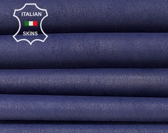 NATURAL BLUE STRETCH Naked Thin Soft Italian Lambskin Lamb Sheep Leather pack 2 hides skins total 9+sqf 0.6mm #B6963
