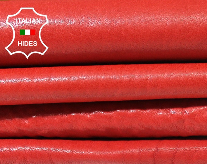 WASHED RED natural grainy Vegetable tan Italian genuine Lambskin Lamb Sheep leather skins hides 0.5mm to 1.2mm