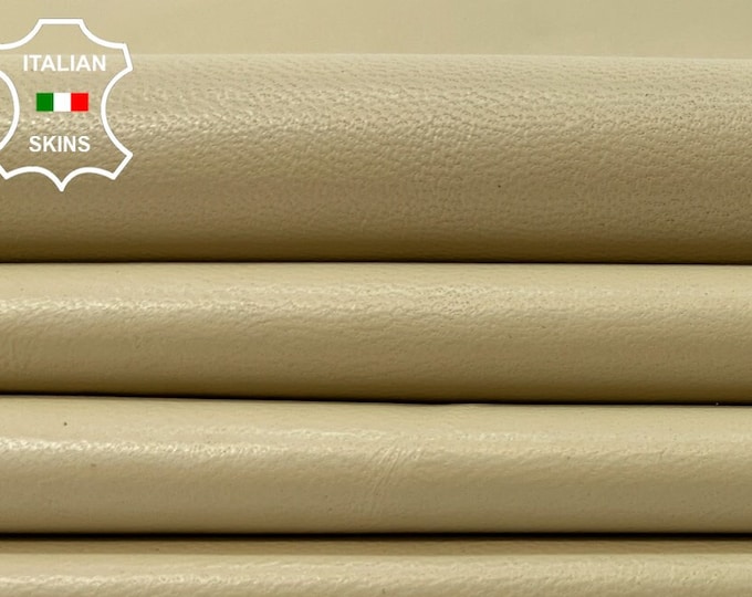 CREAM LIGHT BEIGE Ivory Soft Italian Lambskin Lamb Sheep Leather hide hides skin skins 10sqf 0.8mm #B9800