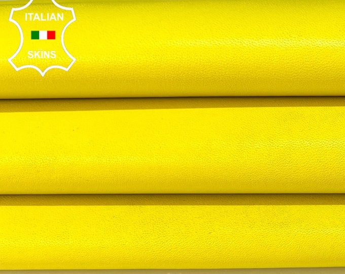 BRIGHT YELLOW Italian Goatskin Goat leather hide hides skin skins 5+sqf 1.0mm #B9705