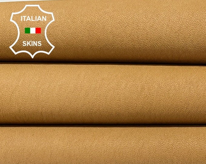 SAND TAN STRETCH Soft Italian Lambskin Lamb Sheep Leather hide hides skin skins 4sqf 0.9mm #B6837