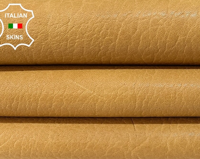 SANDY TAN ROUGH Vegetable Tanned Thick Soft Italian Lambskin Lamb Sheep Leather hide hides skin skins 5sqf 1.8mm #B9242