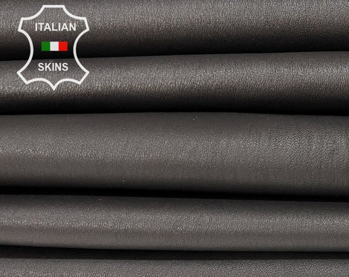 DARK BROWN STRETCH Soft Italian Lambskin Lamb Sheep Leather pack 5 hides skins total 25sqf 0.8mm #B6954