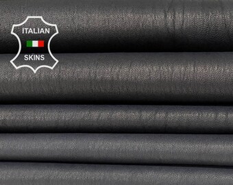NATURAL GRAY STRETCH Thin Soft Italian Lambskin Lamb Sheep Leather pack 2 hides skins total 10sqf 0.6mm #B6958