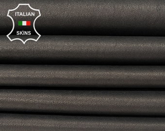 ANTHRACITE BLACK STRETCH Naked Soft Italian Lambskin Lamb Sheep Leather pack 3 hides skins total 15sqf 0.7mm #B6952