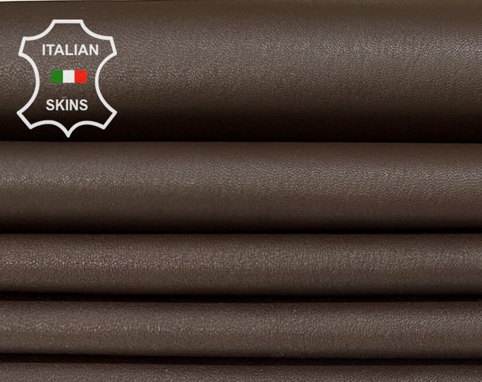 BROWN STRETCH Soft Italian Lambskin Lamb Sheep Leather pack 6 hides skins total 30sqf 0.7mm #B6953