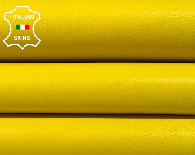 YELLOW Soft Italian Lambskin Lamb Sheep Leather hide hides skin skins 8sqf 1.0mm #B9271