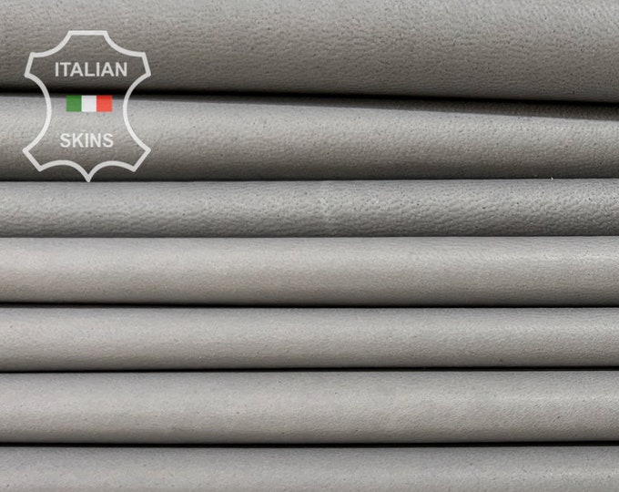 NATURAL GRAY Vegetable Tan Thin Soft Italian Lambskin Lamb Sheep leather pack 3 hides skins total 15sqf 0.6mm #B7227