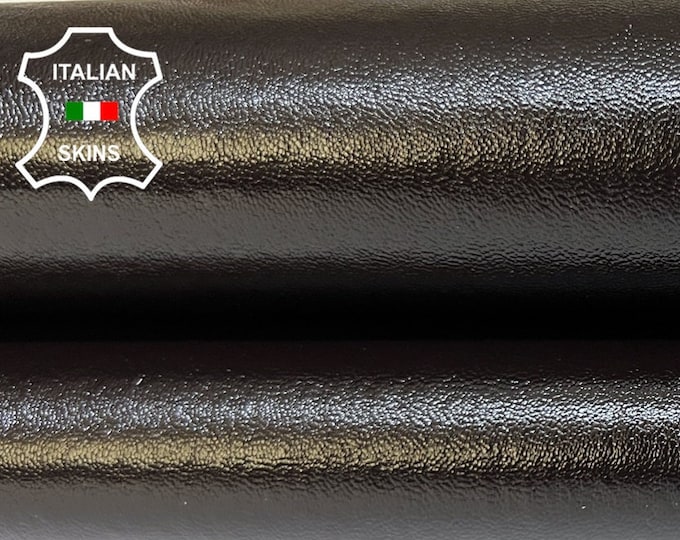 ESPRESSO DARK Brown Shiny Soft Italian STRETCH Lambskin Lamb Sheep Leather hide hides skin skins 4sqf 0.8mm #B3753