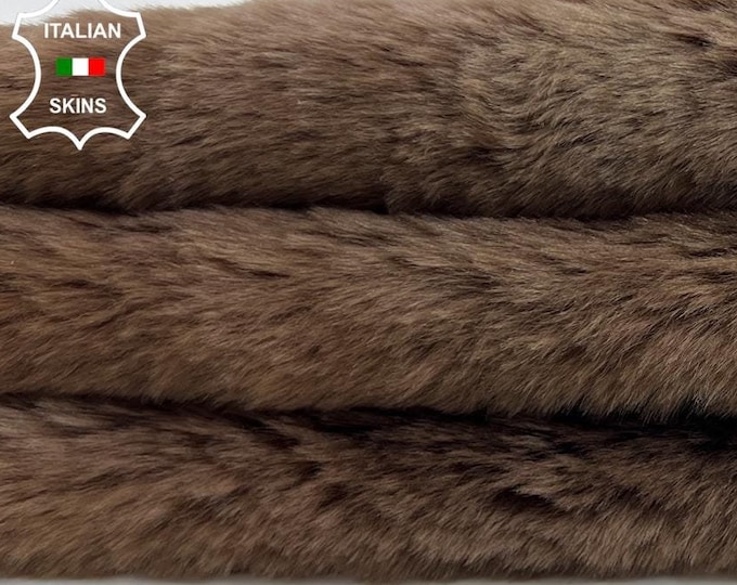 CAMEL BROWN Hair On Soft sheepskin Lamb shearling fur hairy sheep Italian leather hide hides skin skins 25"x38"  #C1076
