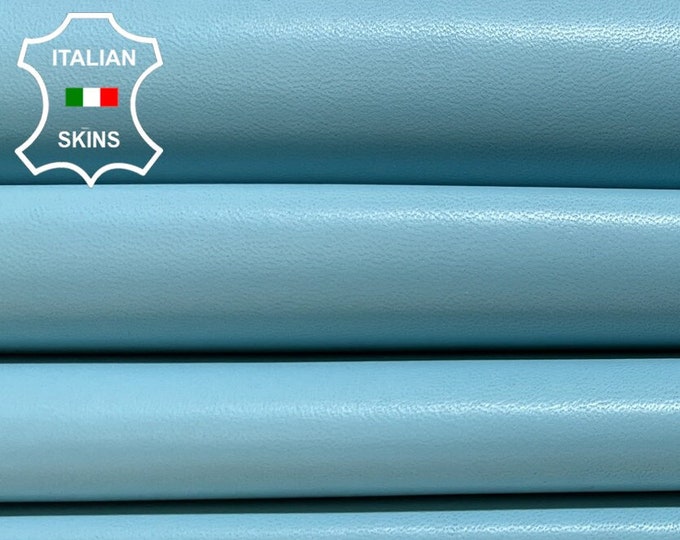 SKY LIGHT BLUE Soft Italian Lambskin Lamb Sheep Leather pack 4 hides skins total 25sqf 0.9mm #B6432