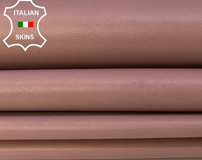 BOIS DE ROSE Old Pink Soft Italian Lambskin Lamb Sheep Leather pack 3 hides skins total 18sqf 0.8mm #B4095