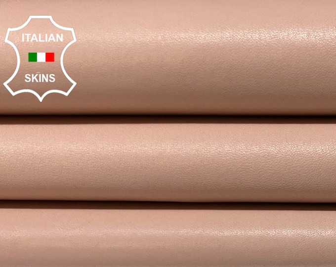 PINK NUDE Thin Soft Italian STRETCH Lambskin Lamb Sheep Leather hide hides skin skins 5sqf 0.6mm #B3624