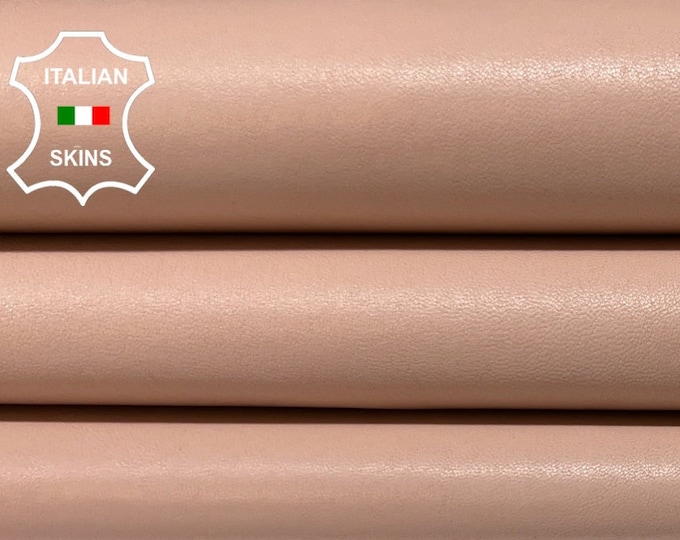 PINK NUDE Thin Soft Italian STRETCH Lambskin Lamb Sheep Leather hide hides skin skins 5sqf 0.6mm #B3624