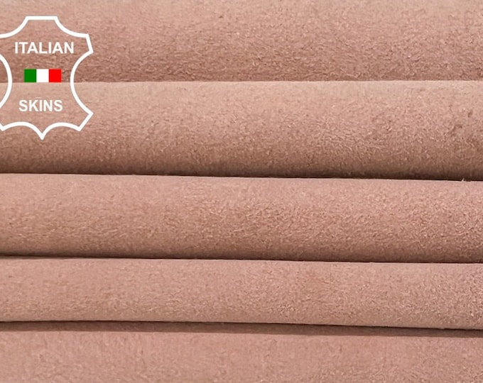 NUDE PINK Suede Soft Italian Goatskin Goat leather pack 2 hides skins total 6sqf 0.7mm #B6903