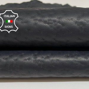 DARK GRAY TEXTURED Print Embossed Italian Goatskin Goat Leather hides hide skin skins 5sqf 0.9mm #B2024