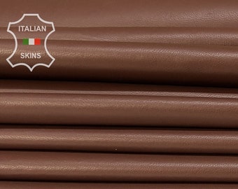 REDDISH BROWN Thin Soft Italian Lambskin Lamb Sheep Leather pack 3 hides skins total 20sqf 0.6mm #B8279