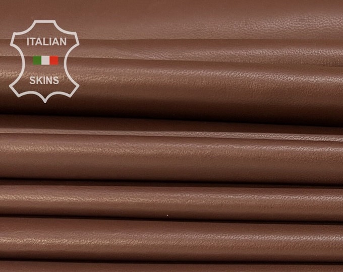 REDDISH BROWN Thin Soft Italian Lambskin Lamb Sheep Leather pack 3 hides skins total 20sqf 0.6mm #B8279