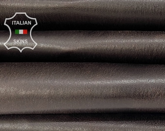 CHESTNUT BROWN Antiqued Thin Soft Italian STRETCH Lambskin Lamb Sheep Leather pack 2 hides skins total 9sqf 0.5mm #B7404