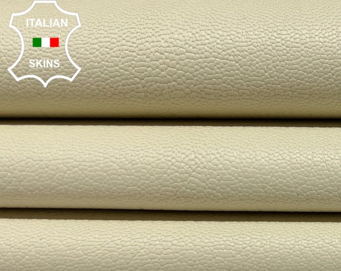 IVORY ROUGH Thick Soft Italian Goatskin Goat Leather hide hides skin skins 4+sqf 1.1mm #B4628