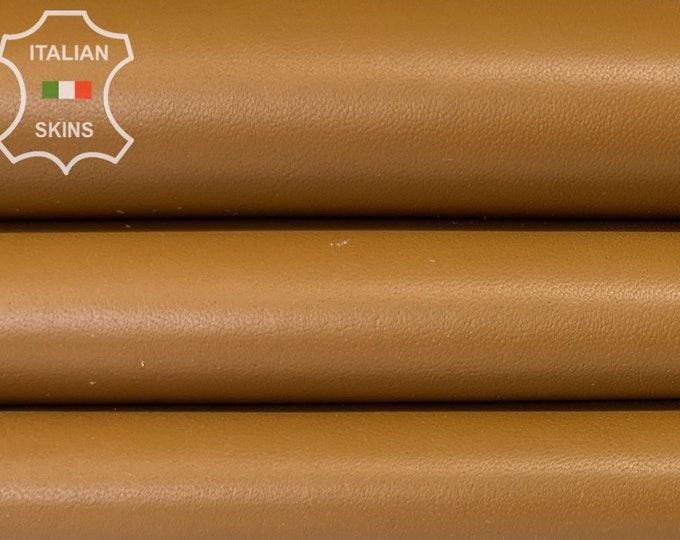 SAND BROWN Soft Italian Lambskin Lamb Sheep leather hide hides skin skins 6sqf 0.8mm #B7318