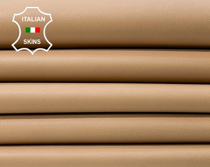NUDE BEIGE Soft Italian Lambskin Lamb Sheep Leather pack 2 hides skins total 9+sqf 1.0mm #C493