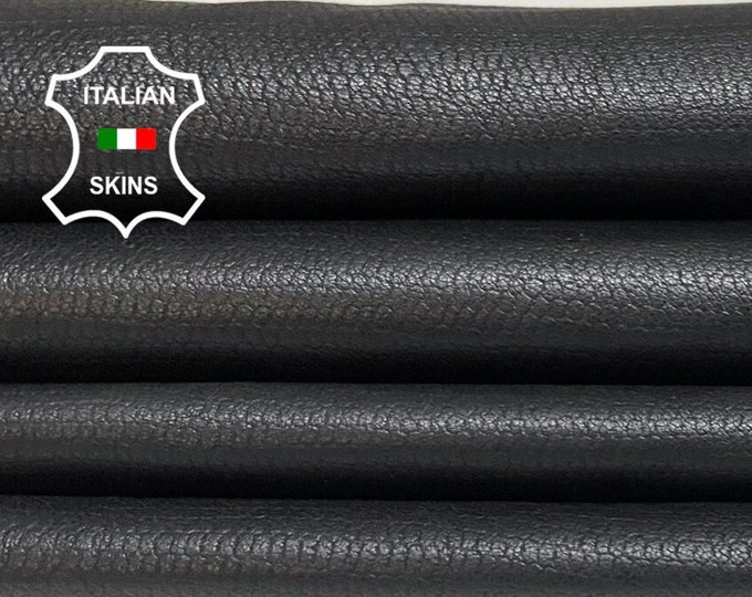BLACK REPTILE TEXTURED Print On Soft Italian Lambskin Lamb Sheep Leather hides hide skin skins 6+sqf 0.6mm #B1936