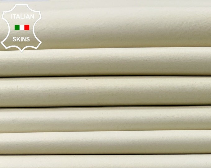 BUTTER IVORY Soft Italian Lambskin Lamb Sheep Leather pack 5 hides skins total 25sqf 0.7mm #B9982