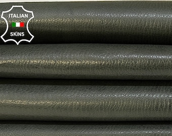 DARK PINE GREEN Antiqued Vegetable Tan Rough Thick Italian Goatskin Goat Leather pack 2 hides skins total 8sqf 1.1mm #B9603