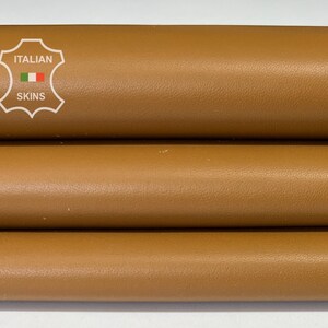 SAND BROWN Soft Italian Lambskin Lamb Sheep leather hide hides skin skins 6sqf 0.8mm #B7318