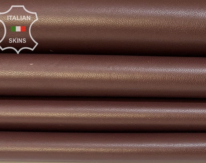 ROSEWOOD BROWN BURGUNDY Soft Lambskin Lamb Sheep Leather pack 2 hides skins total 9+sqf 0.7mm #B8010