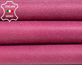 PINK CRINKLED VINTAGE Look Soft Italian Calfskin Calf Cow Leather hides hide skin skins 3-8sqf 0.9mm #B2294