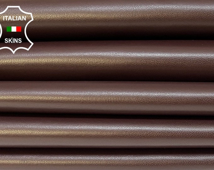 REDWOOD BROWN Soft Italian Lambskin Lamb Sheep Leather pack 2 hides skins total 10+sqf 0.8mm #B8719