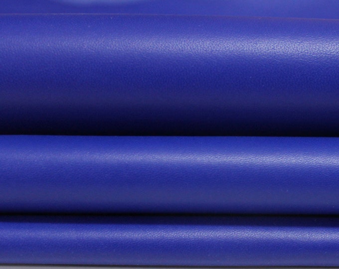 ROYAL BLUE smooth Italian genuine Lambskin Lamb Sheep leather skins hides 0.5mm to 1.2mm