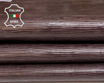 DEEP GRAPE EPI shiny textured embossed Italian Goatskin Goat leather skin hide hides pack 2 skins total 10sqf 0.7mm #A9162