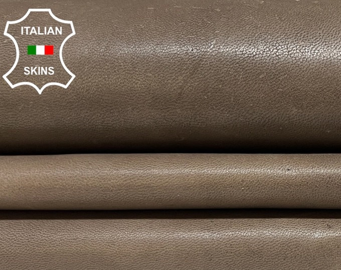 LIGHT TAUPE BROWN Vegetable Tan Soft Italian Lambskin Lamb Sheep Leather hide hides skin skins 8sqf 1.0mm #B6412