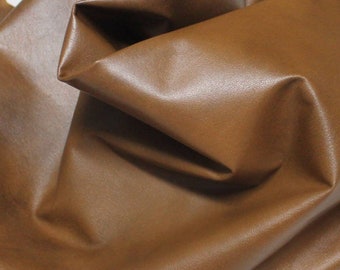 Italian Lambskin Lamb leather 2 skins hides TAN BROWN DISTRESSED 14sqf