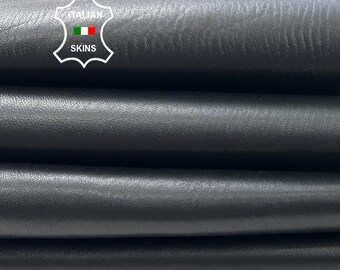 BLACK STRETCH Backed Italian Lambskin Lamb Sheep Leather 5 skins total 20+sqf 0.9mm #C3435