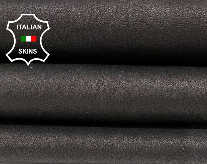 BLACK STRETCH VEGETABLE Tan Thin Soft Italian Lambskin Lamb Sheep Leather hide hides skin skins 4sqf 0.6mm #B6840