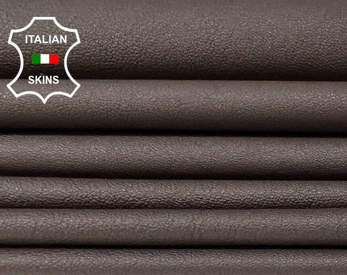 DARK BROWN Thin Soft Italian Lambskin Lamb Sheep leather pack 2 hides skins total 8sqf 0.6mm #B3256