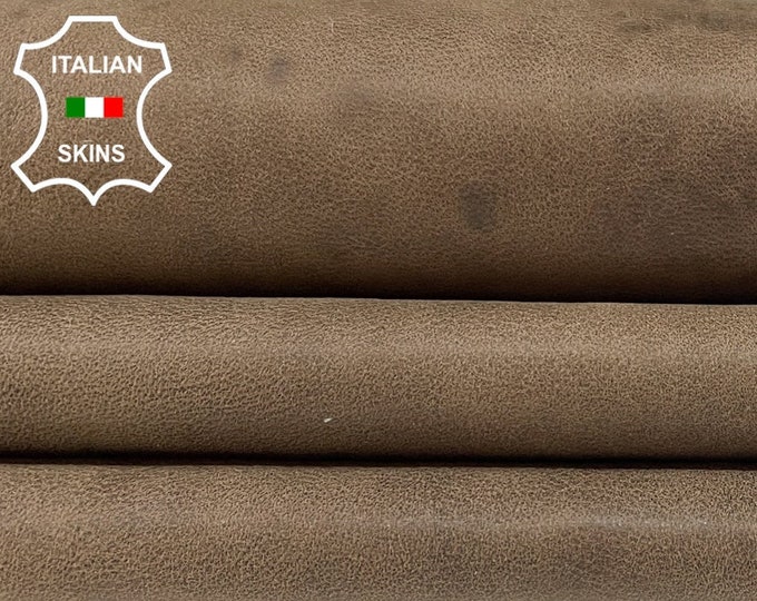 NATURAL BROWN VEGETABLE Tan Soft Italian Lambskin Lamb Sheep Leather hides hide skin skins 7+sqf 0.8mm #B1318