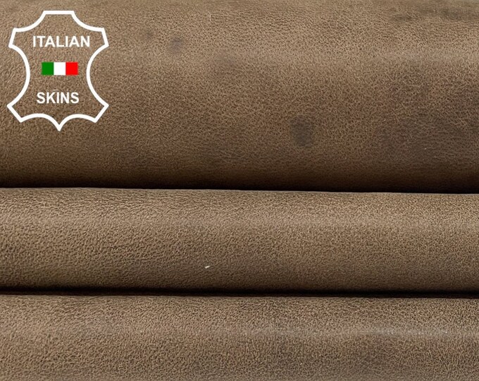 NATURAL BROWN VEGETABLE Tan Soft Italian Lambskin Lamb Sheep Leather hides hide skin skins 7+sqf 0.8mm #B1318