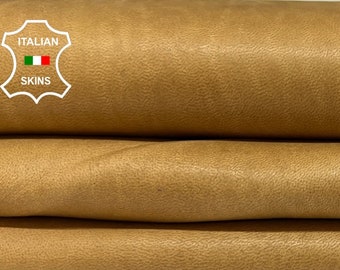 NATURAL TORTILLA BROWN Vegetable Tanned Soft Italian Lambskin Lamb Sheep leather hide hides skin skins 7+sqf 0.8mm #B5144