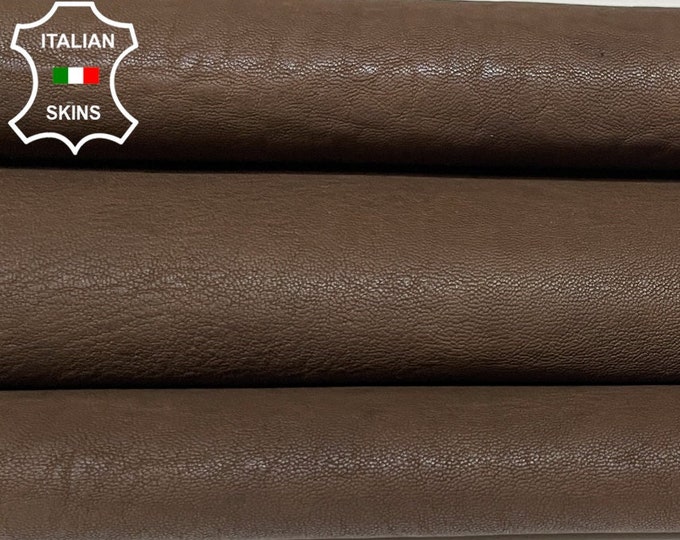 DOUBLE SIDED BROWN vegetable tan soft Italian Lambskin Lamb Sheep leather skin hide hides skins 5sqf 1.0mm #A9099